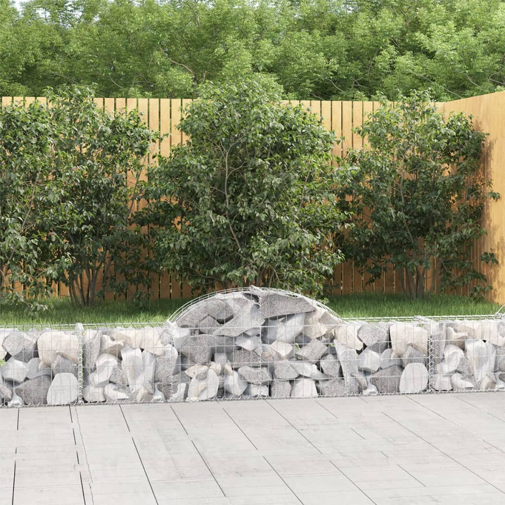 Cestas De Gaviones 20 Uds Forma De Arco Hierro 200x30x40/60 Cm_1