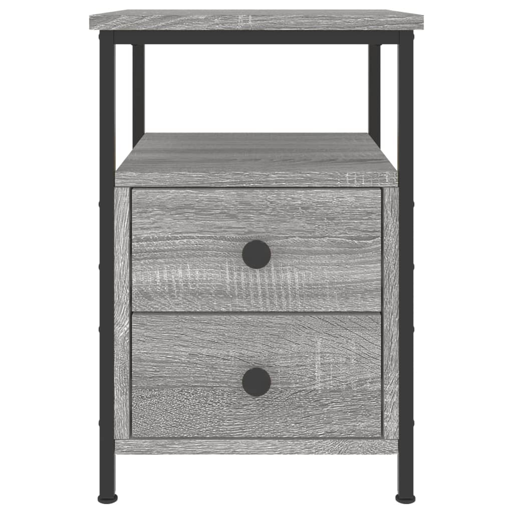 Mesita De Noche Madera De Ingeniería Gris Sonoma 34x35,5x50 Cm_3