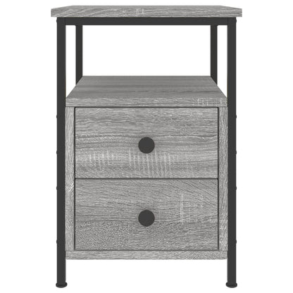 Mesita De Noche Madera De Ingeniería Gris Sonoma 34x35,5x50 Cm_3