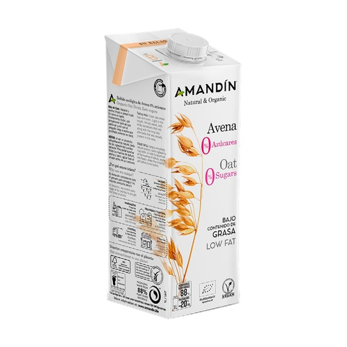 Bebida de avena 0% azúcares Bio Amandin 1L