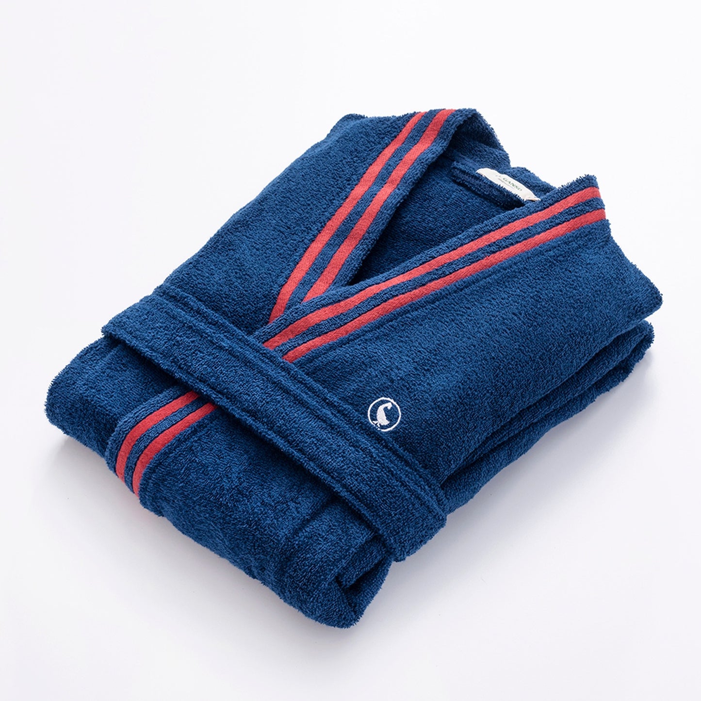 Albornoz Azul Marino M/l 320gsm 100% Algodón Con Logo Bordado El Ganso