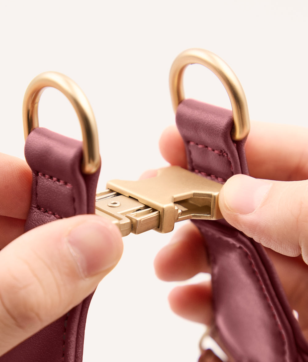 Cafide Arnés De Cuero Vegano step-in Burdeos. Modelo Jala. Talla Xs_2