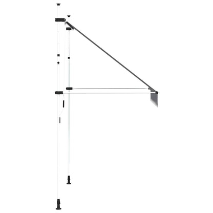 Toldo Manual Retráctil 200 Cm Azul Y Blanco A Rayas_3