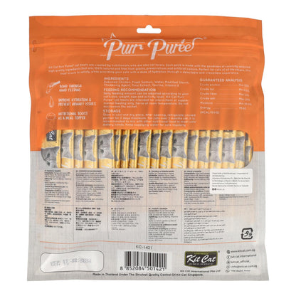 Kit Cat PurrPuree ValuePack - Pollo y Salmón 40x15 g Snack cremoso para gatos