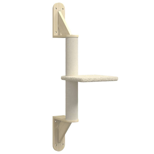 Vidaxl Árbol Rascador Para Gatos De Pared Crema 85,5 Cm_0