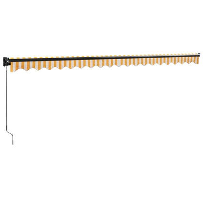 Toldo Retráctil Aluminio Y Tela Amarillo Y Blanco 5x3 M_5