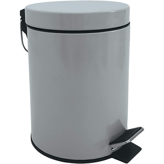 Msv Cubo De Basura Con Pedal (3 L), Color Gris Claro_0