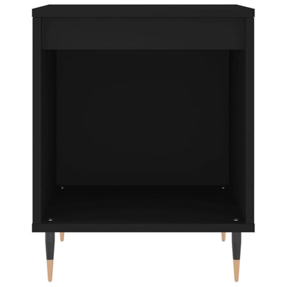 Mesita De Noche Madera De Ingeniería Negro 40x35x50 Cm_2