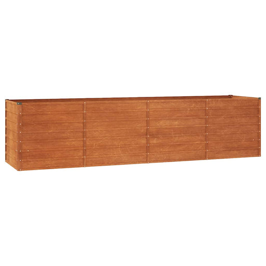 Arriate Oxidado De Acero Corten 320x80x77 Cm_0
