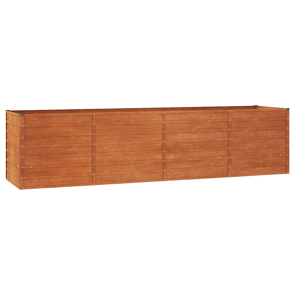 Arriate Oxidado De Acero Corten 320x80x77 Cm_0