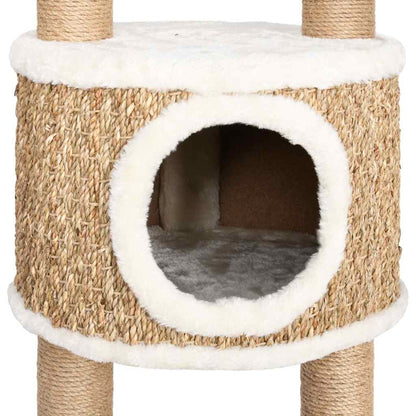 Vidaxl Árbol Para Gatos Con Poste Rascador 126 Cm Hierba Marina_5