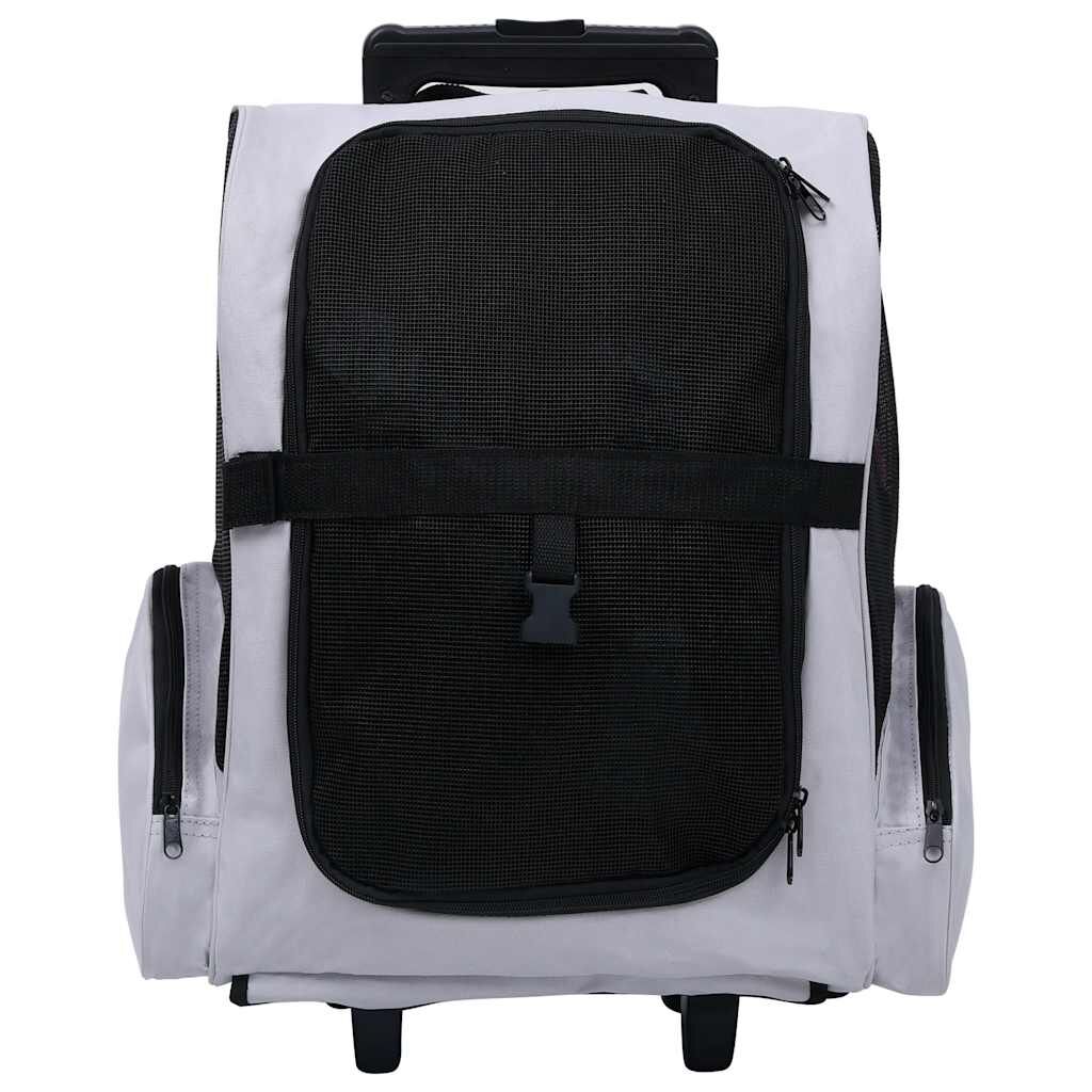 Vidaxl Carro Plegable Para Mascotas Multiusos Gris_1