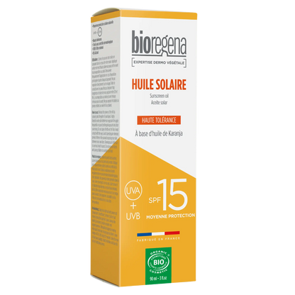 Aceite Solar en spray SPF 15 Hipoalergénico Bioregena 90 ml