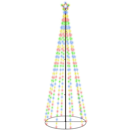 Vidaxl Árbol De Navidad Cónico 310 Led De Colores 100x300 Cm_0