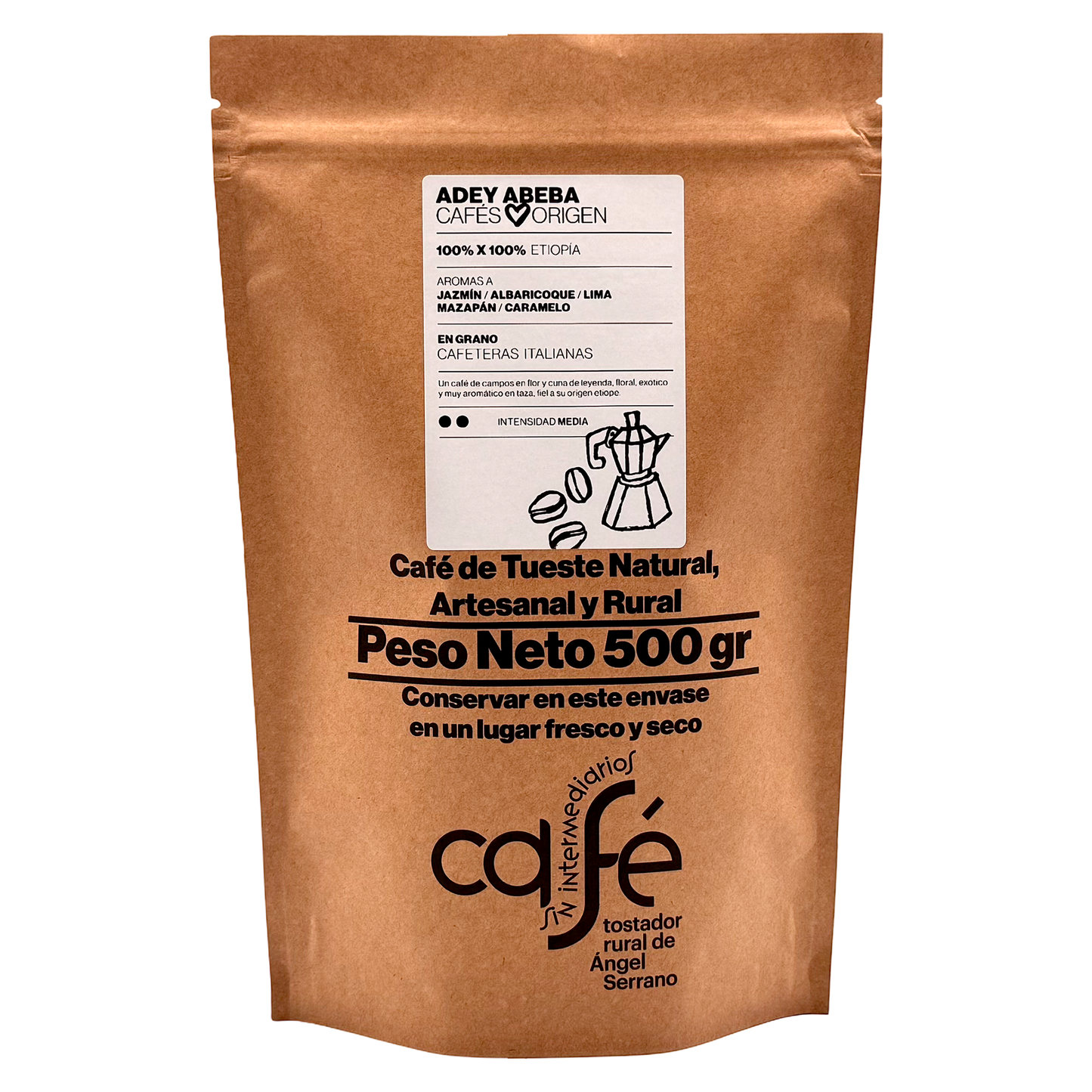 Cafe Sin Intermediarios Café Etiopía Adey En Grano Para Italiana (moka) 500 G_0