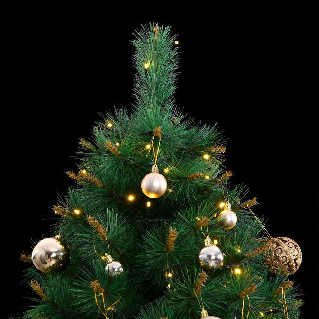 Vidaxl Árbol Navidad Artificial Con Bisagras 150 Led Y Bolas 120 Cm_1