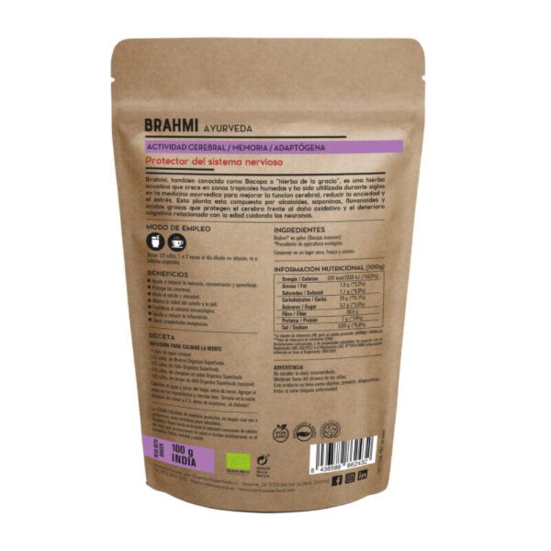 Brahmi Raw Sin Gluten Bio 100g_1