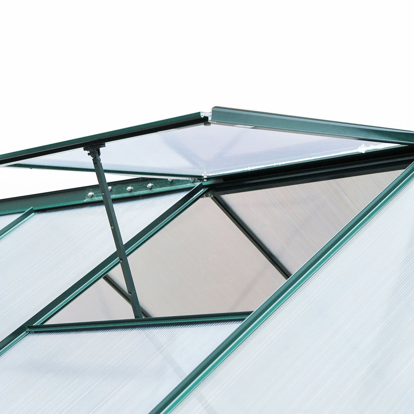 Outsunny Invernadero De Jardín 2x2,5m Policarbonato Aluminio Protección Uv30_4