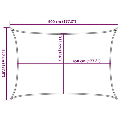 Vidaxl Toldo De Vela Rojo Hdpe 160 G/m² 3,5x5 M_2