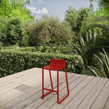 Lote De 4 Taburetes De Jardín De Aluminio Inari Red Pepper 47x48x86cm - Silla De Jardín_5