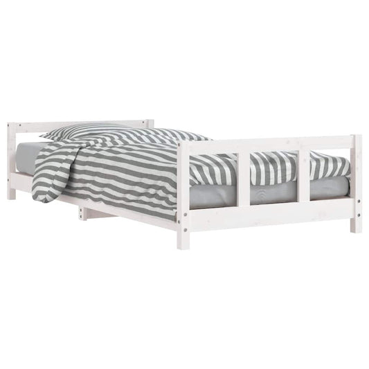 Vidaxl Estructura De Cama Para Niños Madera De Pino Blanco 90x190 Cm_0