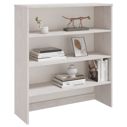 Aparador Superior Hamar Madera Maciza Pino Blanco 90x30x100 Cm / Vetonek_0