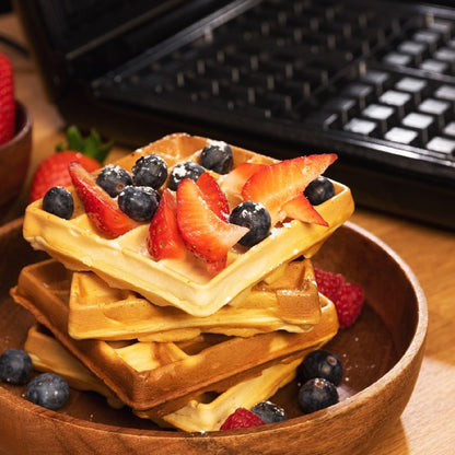 Sandwichera Rock'ntoast Family Waffle. 1500 W, Capacidad 4 Gofres, Revestimiento Antiadherente, Sistema Giratorio 180º, Rapidez De Calentamiento, Ac_3
