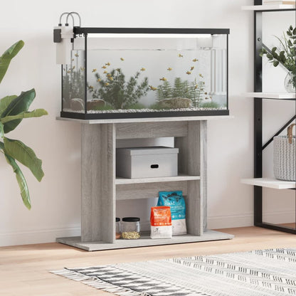Vidaxl Soporte Para Acuario Sonoma Gris 80x35x60 Cm Madera Sintética_1