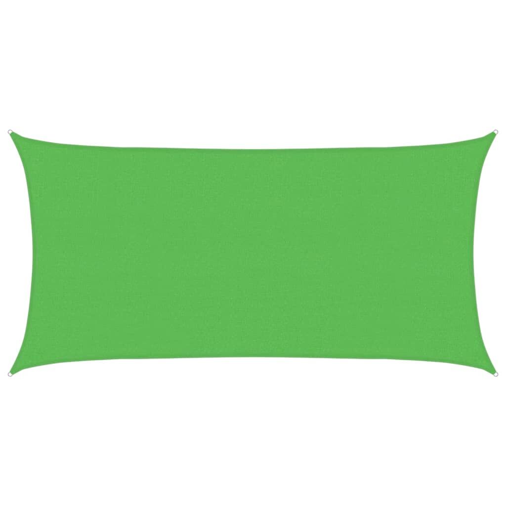Vidaxl Toldo De Vela Rectangular Hdpe Verde Claro 2,5x5 M_0