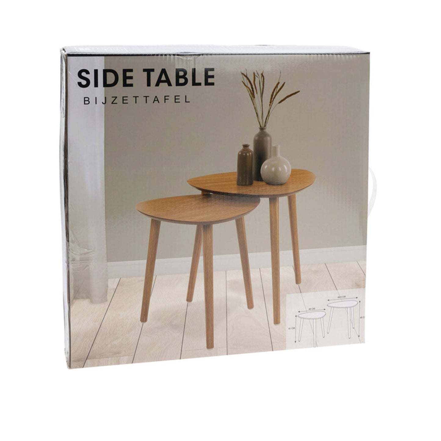 Well Home Juego De 2 Mesas Auxiliares Con Tablero De Borde Inclinado