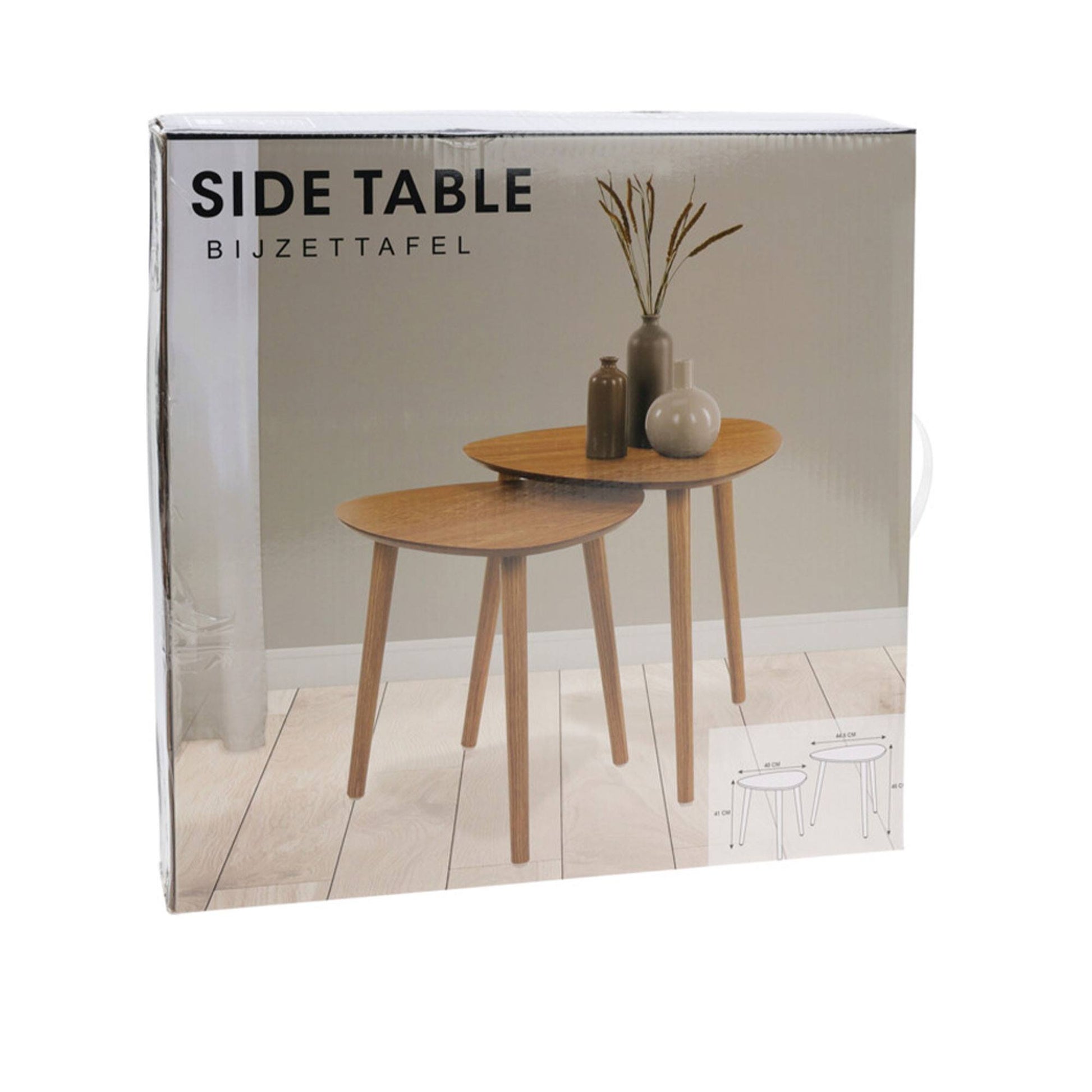 Well Home Juego De 2 Mesas Auxiliares Con Tablero De Borde Inclinado