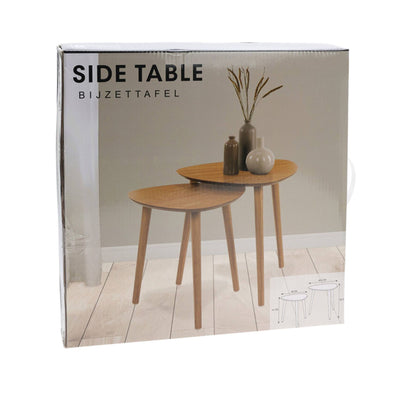 Well Home Juego De 2 Mesas Auxiliares Con Tablero De Borde Inclinado