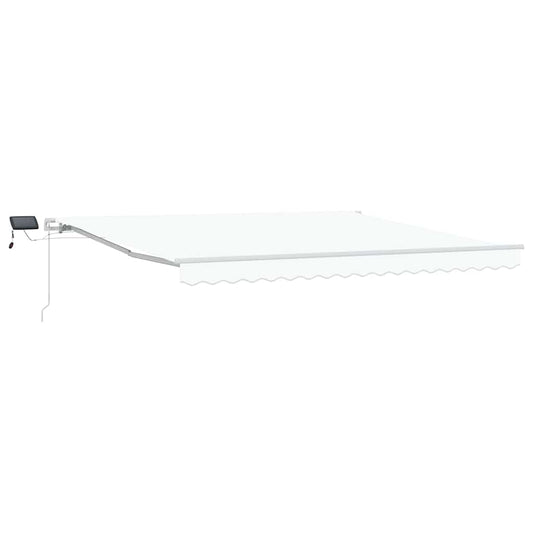 Toldo Retráctil Blanco 400 X 300 Cm Tela Y Aluminio_0