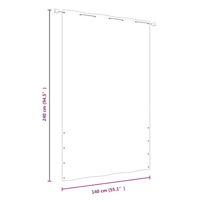 Vidaxl Toldo Para Balcón De Tela Oxford Rojo 140x240 Cm_4