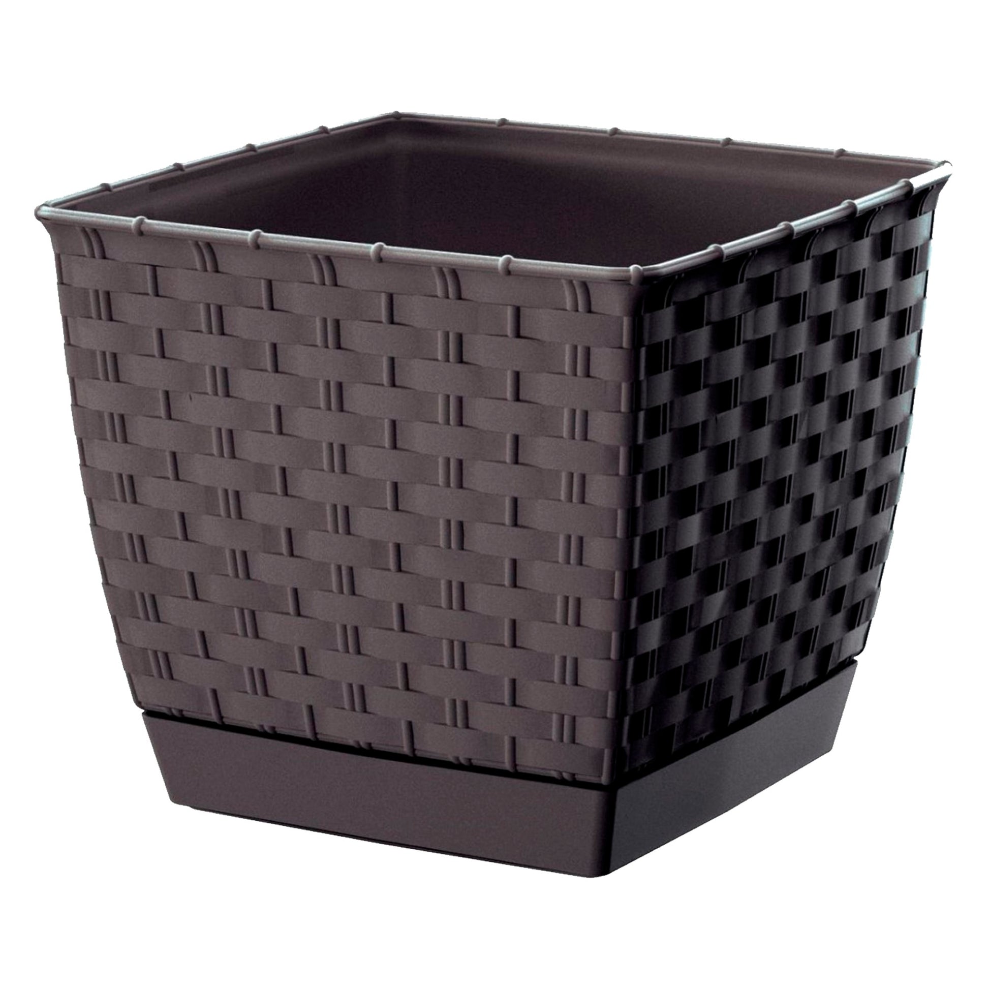 Maceta Ratolla Square 6l., Dimensiones (mm) 220x220x189, Color Ocre Oscuro_0