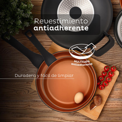 Sartén Antiadherente Ø24cm Bronze San Ignacio