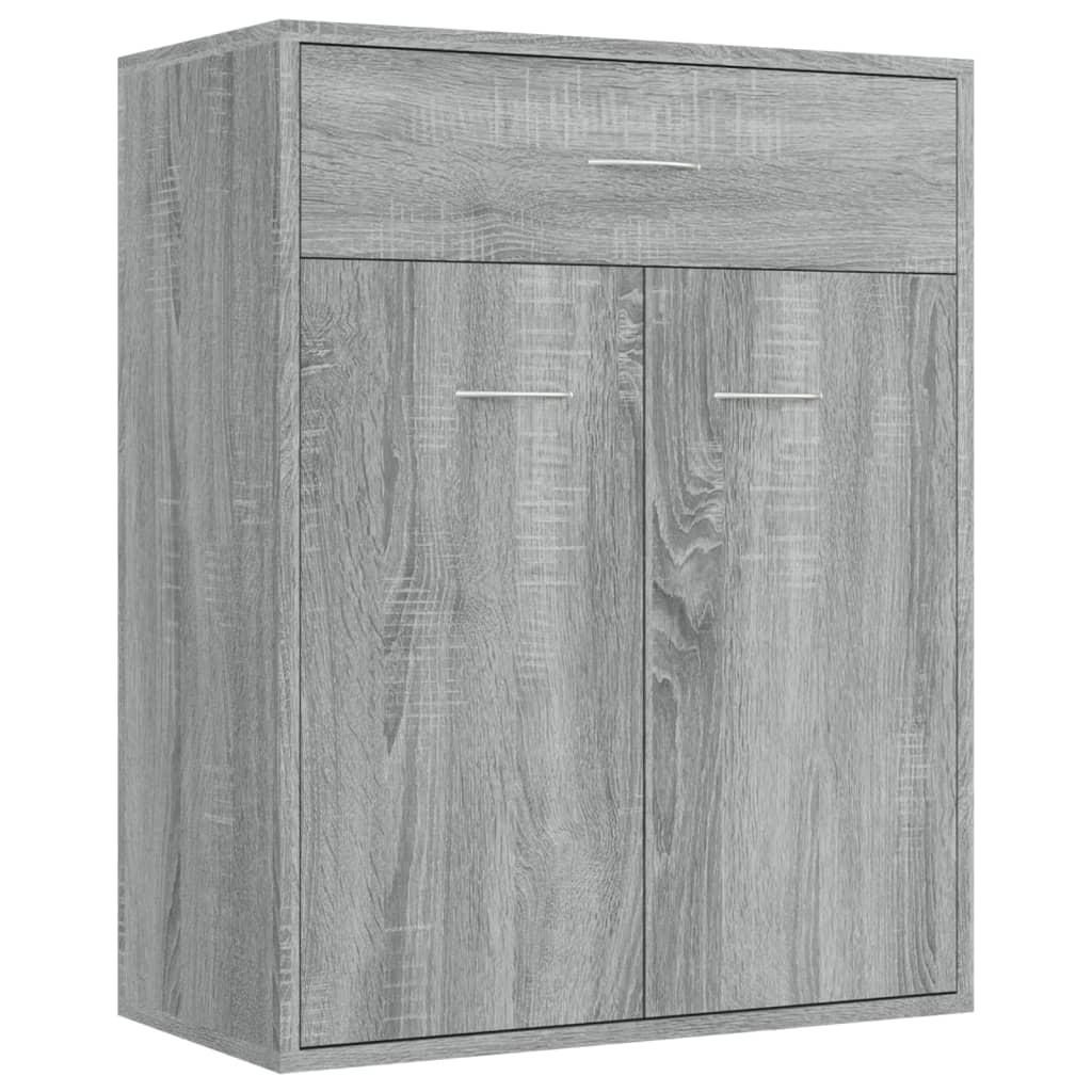 Aparador De Madera Contrachapada Gris Sonoma 60x30x75 Cm / Vetonek_4