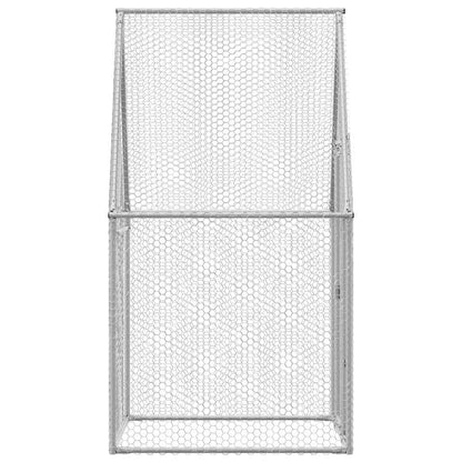 Vidaxl Jaula Para Gallinas Acero Galvanizado Plateado 100x100x190 Cm_4