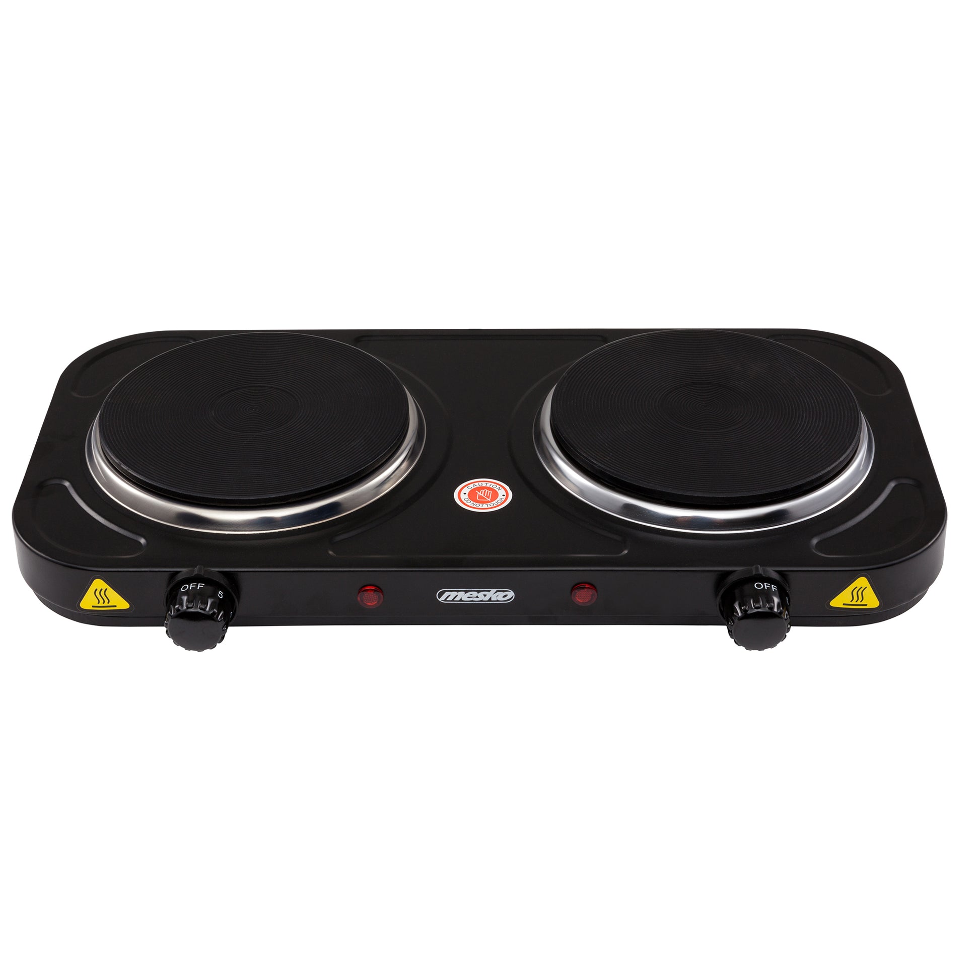 Hornillo Eléctrico Doble, Zonas Cocinado 15,4 Cm, 2 Termostatos Regulación Continua Mesko Ms 6509 Negro_5