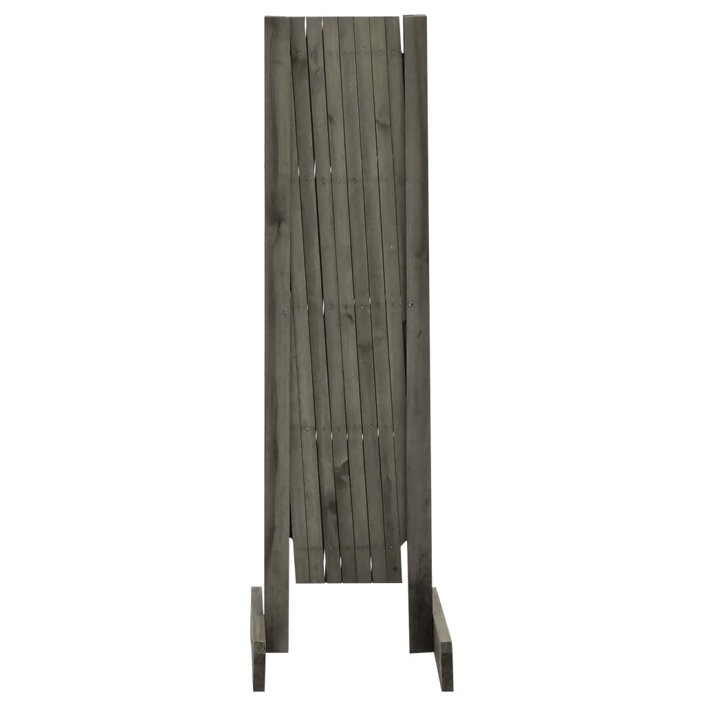 Valla De Jardín Enrejado Madera Maciza De Abeto Gris 150x80 Cm / Vetonek_5