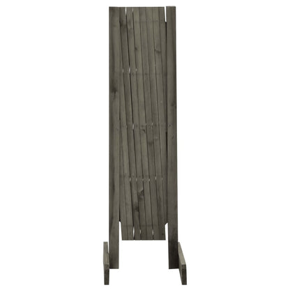 Valla De Jardín Enrejado Madera Maciza De Abeto Gris 150x80 Cm / Vetonek_5