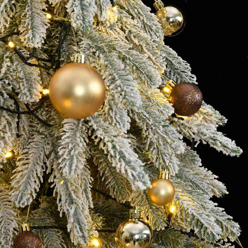Vidaxl Árbol De Navidad Artificial Con 300 Led Bolas Y Nieve 180 Cm_1