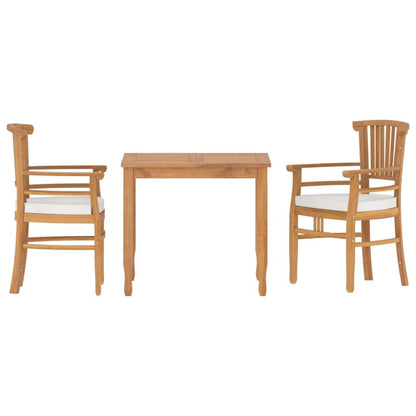 Vidaxl Juego De Comedor Para Jardín 3 Pzas Madera Maciza De Teca_0