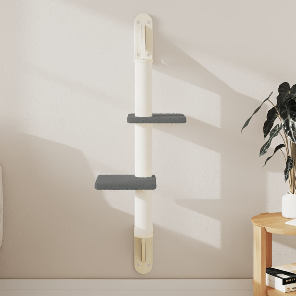 Árbol Rascador Para Gatos De Pared Gris Oscuro 108 Cm_1