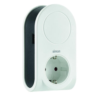 Adaptador con 3 clavijas usb cable enrollable +1 puerto usb a + 1 toma 16a Simon