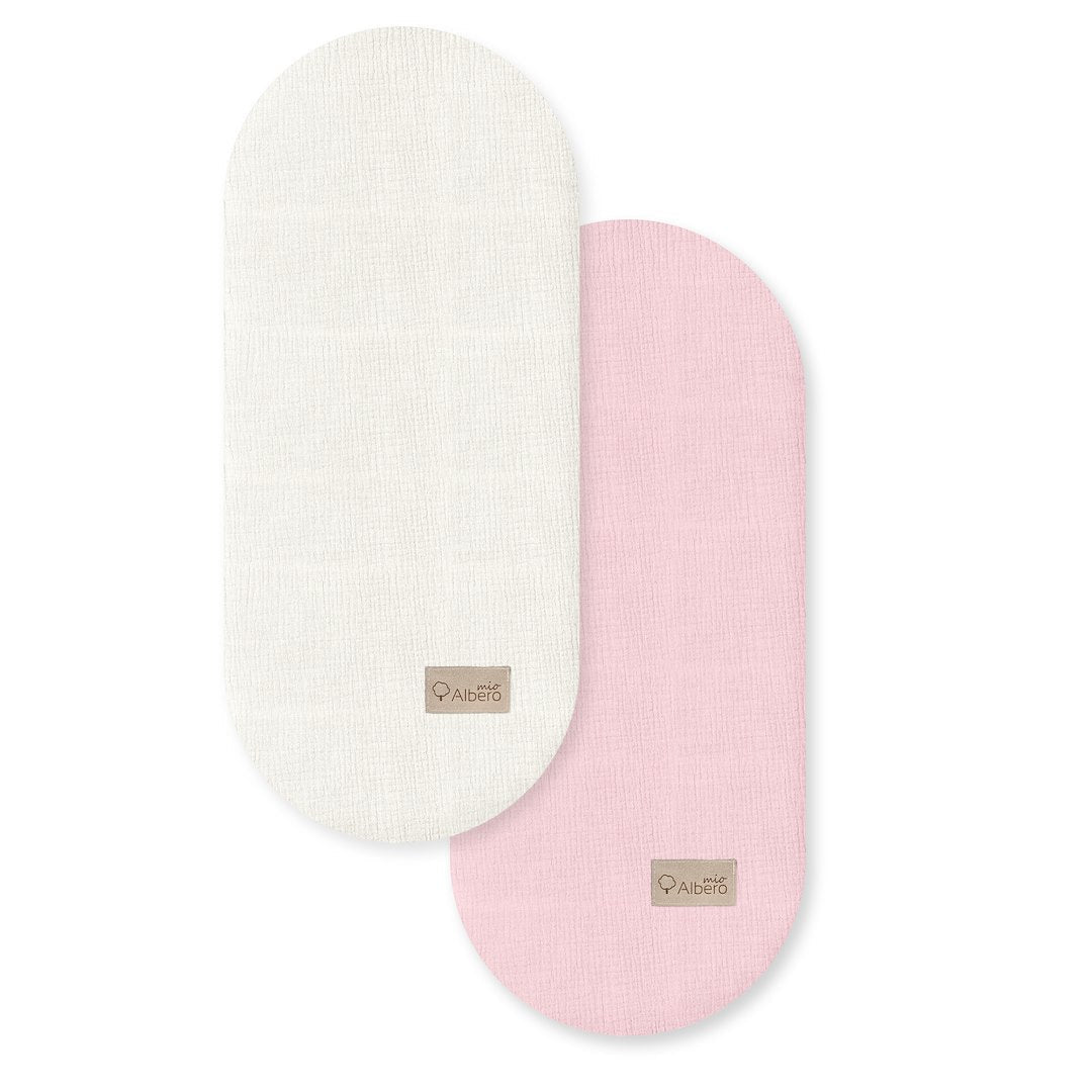 Pack 2 Bajeras Capazo Muselina Vanilla Y Rosa_0