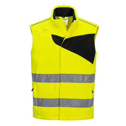 Chaleco De Calor De Polar Pw2 Hi-vis, Alta Visibilidad / M / Amarillo-negro_0