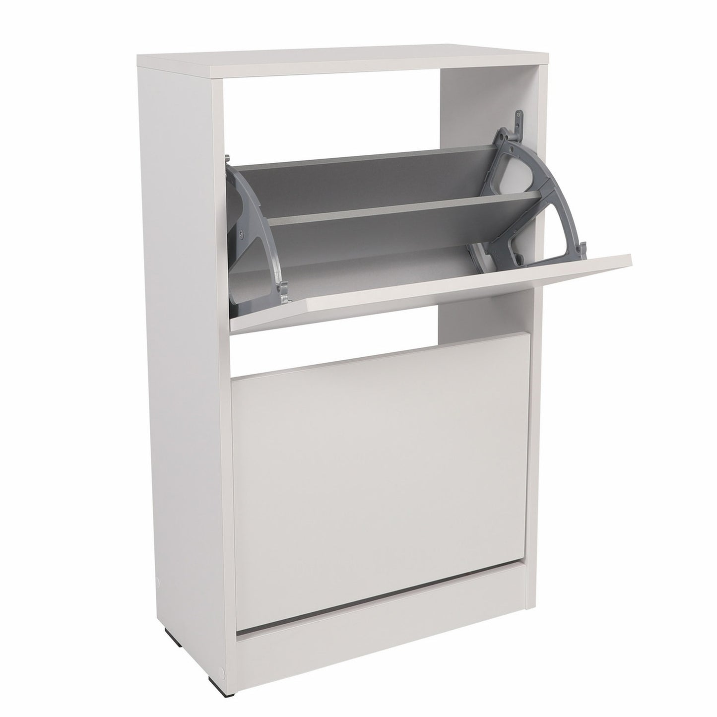 Zapatero,100% Tablero De Aglomerado Rechapado En Melamina, Color Blanco_2