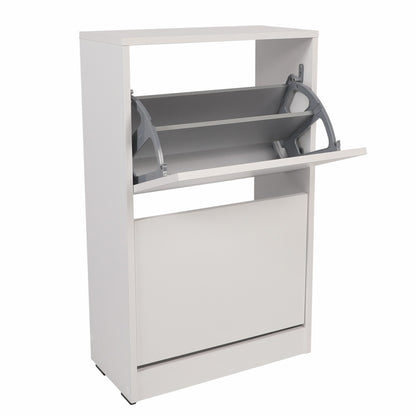 Zapatero,100% Tablero De Aglomerado Rechapado En Melamina, Color Blanco_2