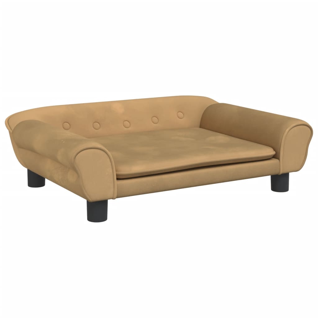 Cama Para Perros De Terciopelo Marrón 70x48x22 Cm / Vetonek_4